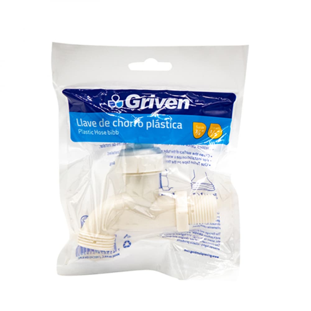 Grifo llave pila de chorro para lavadero 1 / 2 '' PVC Griven - Miniatura 4