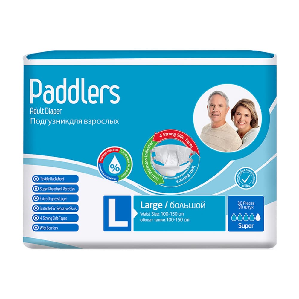 Pañales desechables para adulto talla L Paddlers (30 U) - Imagen 1