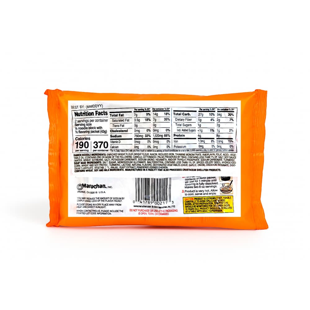 Sopa de fideos sabor a pollo Maruchan (85 g / 3 oz) - Miniatura 3