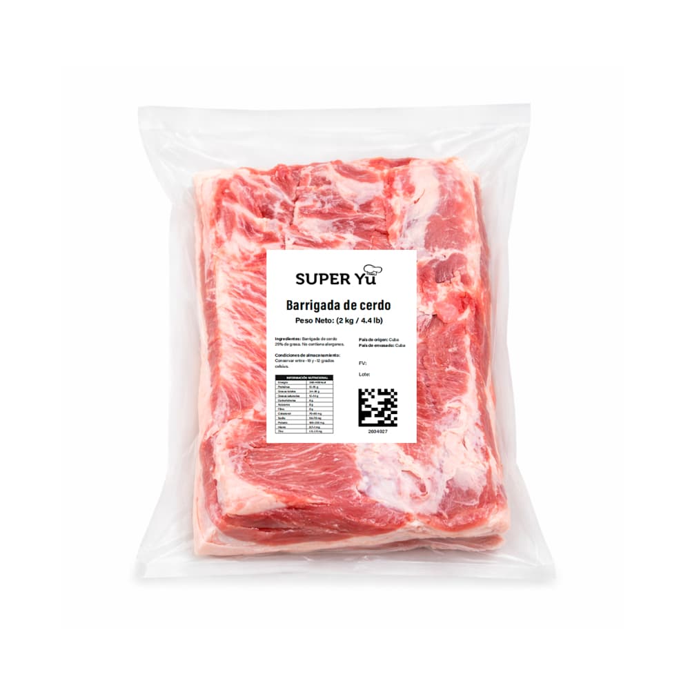Barrigada de cerdo Super Yu (2 Kg / 4.4 Lb) - Miniatura 2