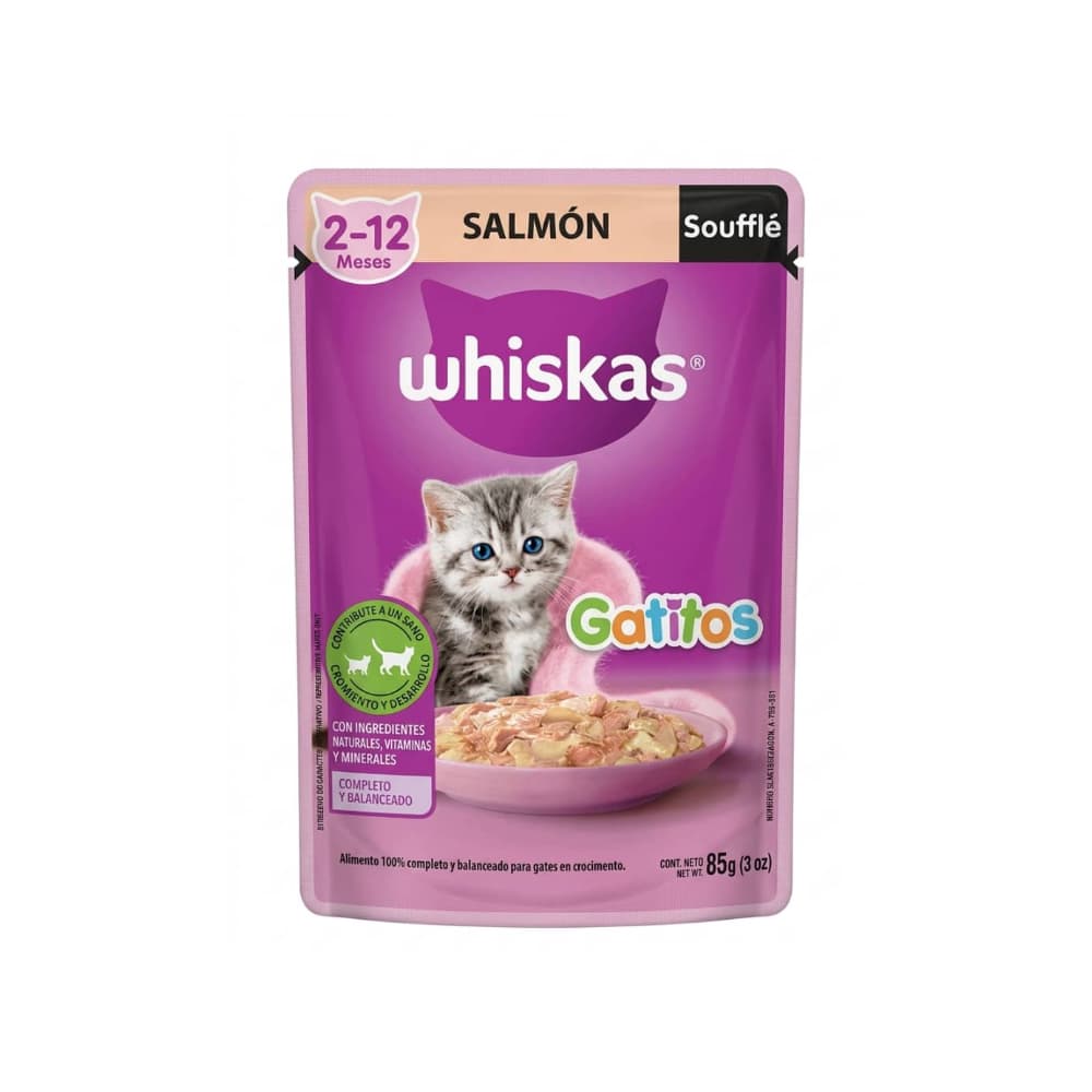Alimento para gatitos de 2 a 12 meses soufflé de salmón Whiskas (85 g / 2.99 oz) - Miniatura 3