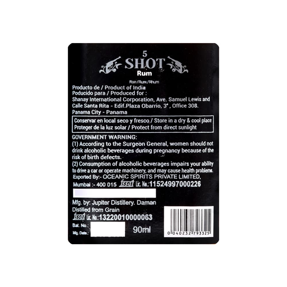Ron 5 Shot (90 ml) - Miniatura 3