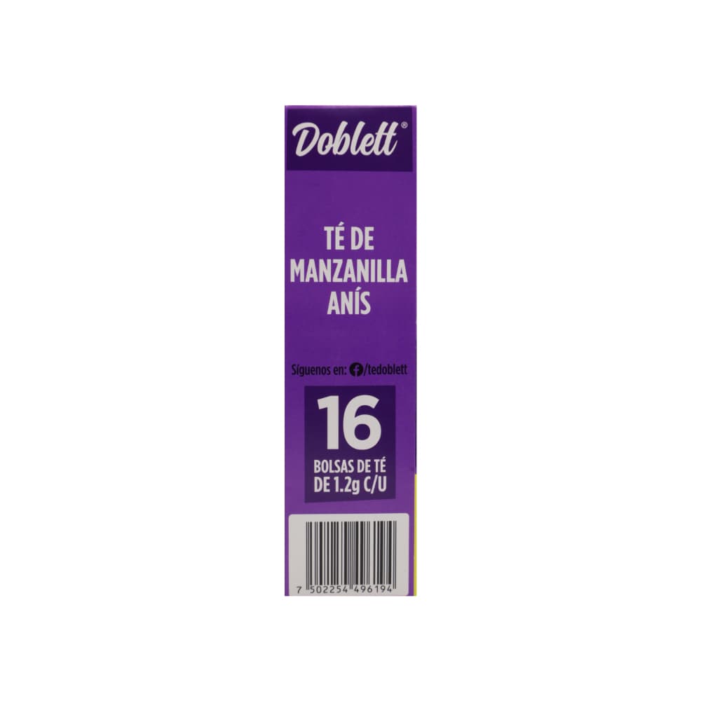 Té de manzanilla anís sin cafeína Doblett (19.2 g) - Miniatura 3