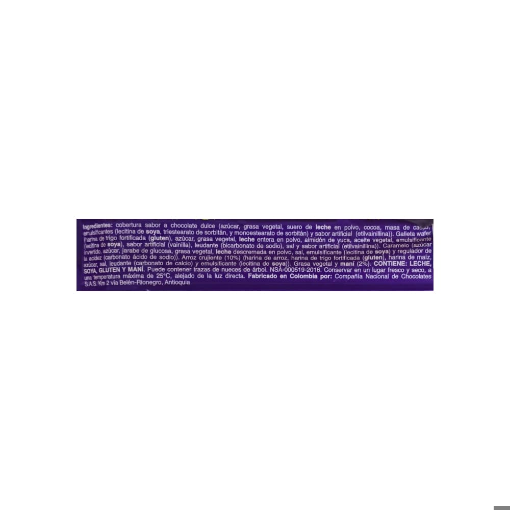 Galleta cubierta con sabor a chocolate dulce con caramelo, arroz crujiente y maní Gol (28 g / 0.98 oz) - Miniatura 3