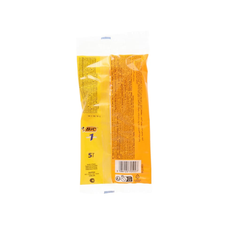 Maquinillas de afeitar desechables de 1 hoja Bic (5 U) - Miniatura 2