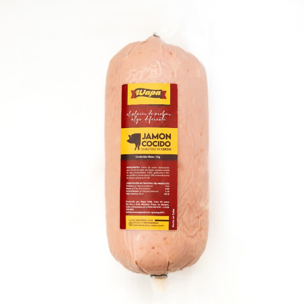 Jamón cocido Wapa (1 kg / 2.2 lb) - Imagen 1