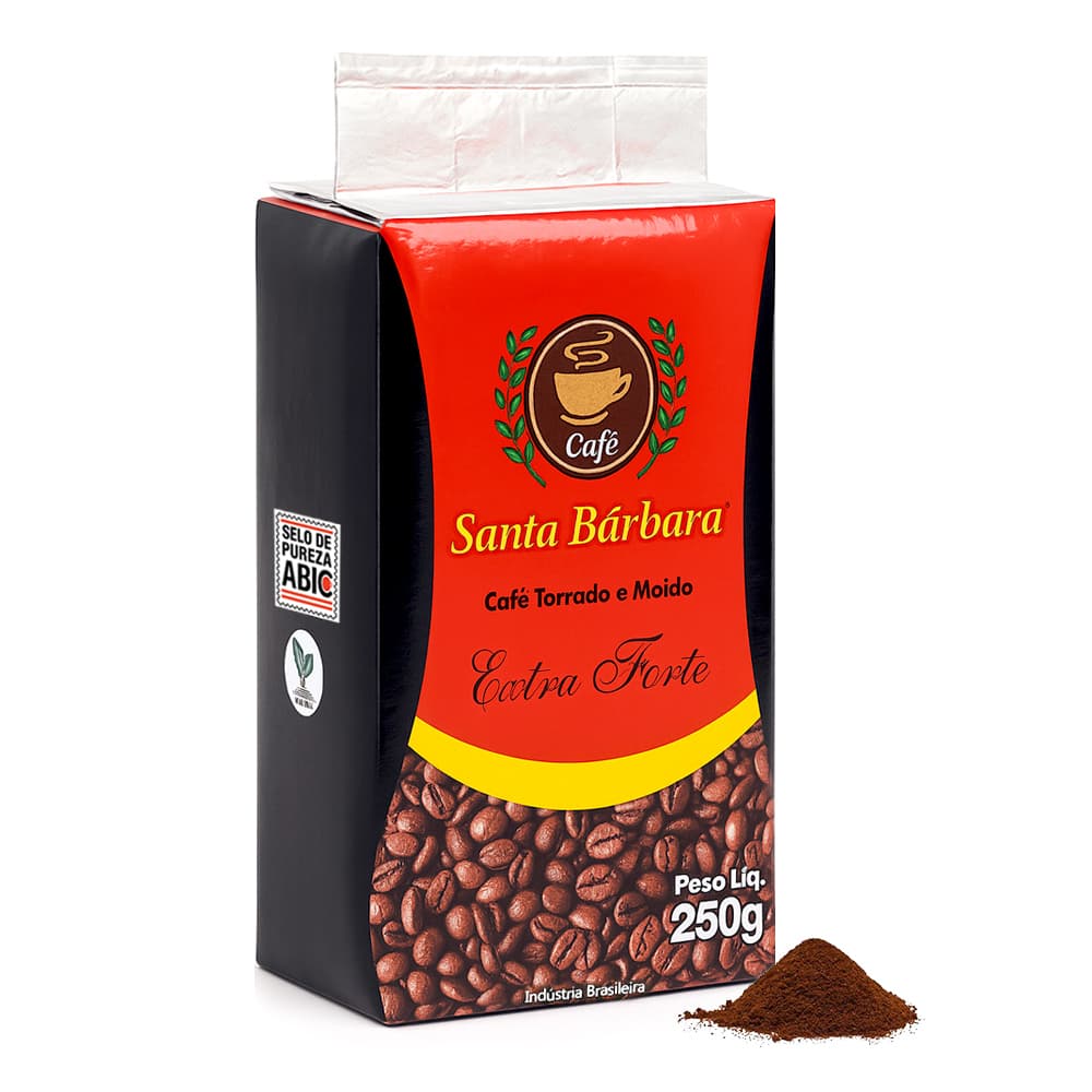 Café tostado y molido extra fuerte Santa Bárbara (250 g / 8.8 oz) - Imagen 1
