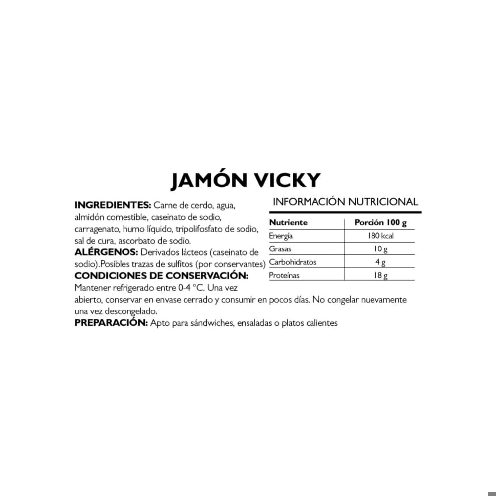 Jamón vicky Pruébalo (900 g / 1.98 lb) - Miniatura 3