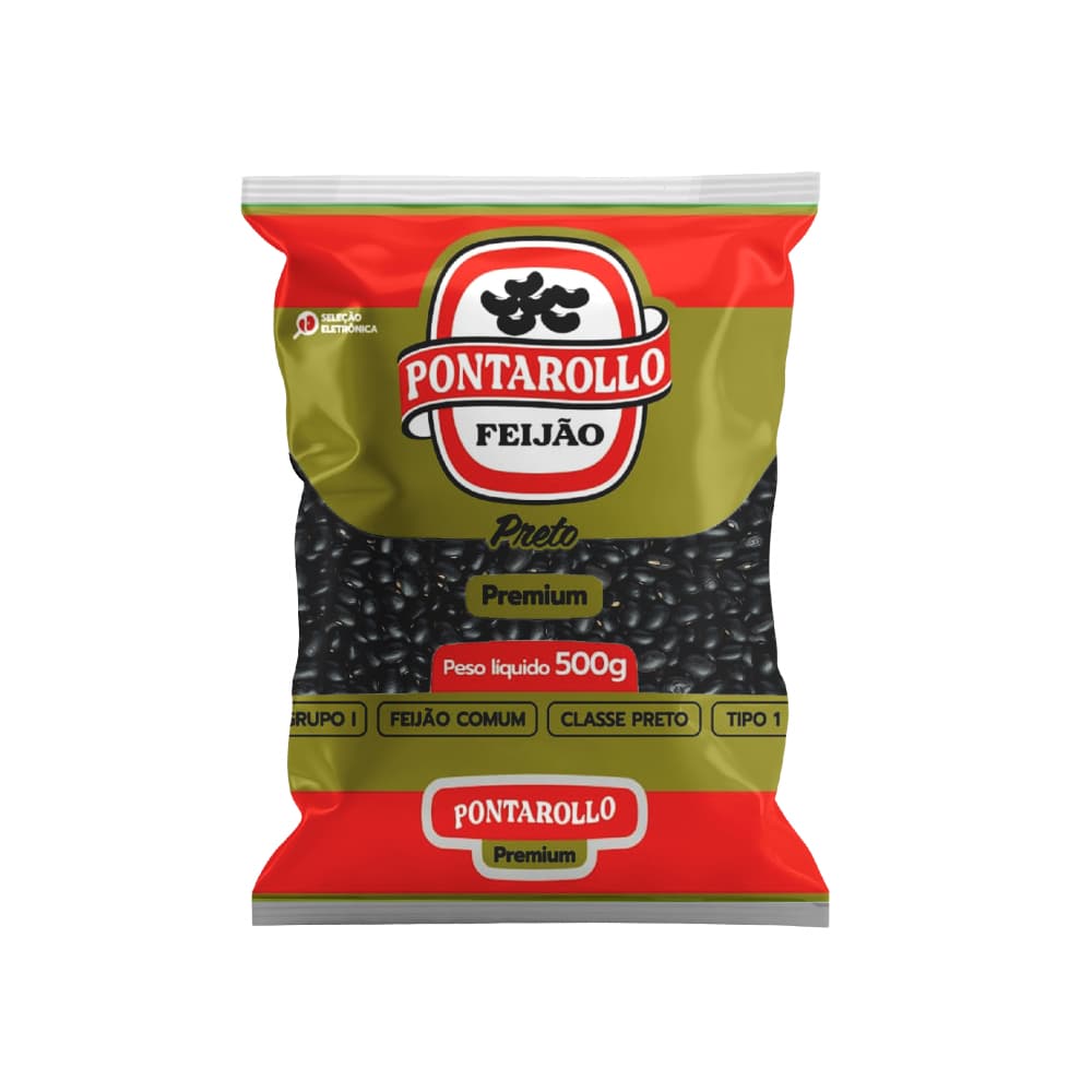 Frijol negro premium Pontarollo (500 g / 1.1 lb) - Imagen 1