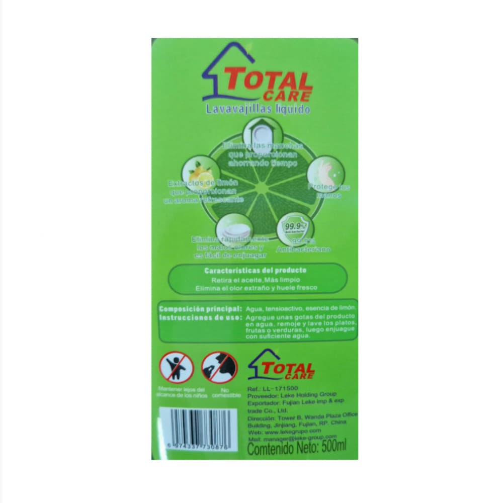 Lavavajillas líquido Total Care (500 ml) - Miniatura 3