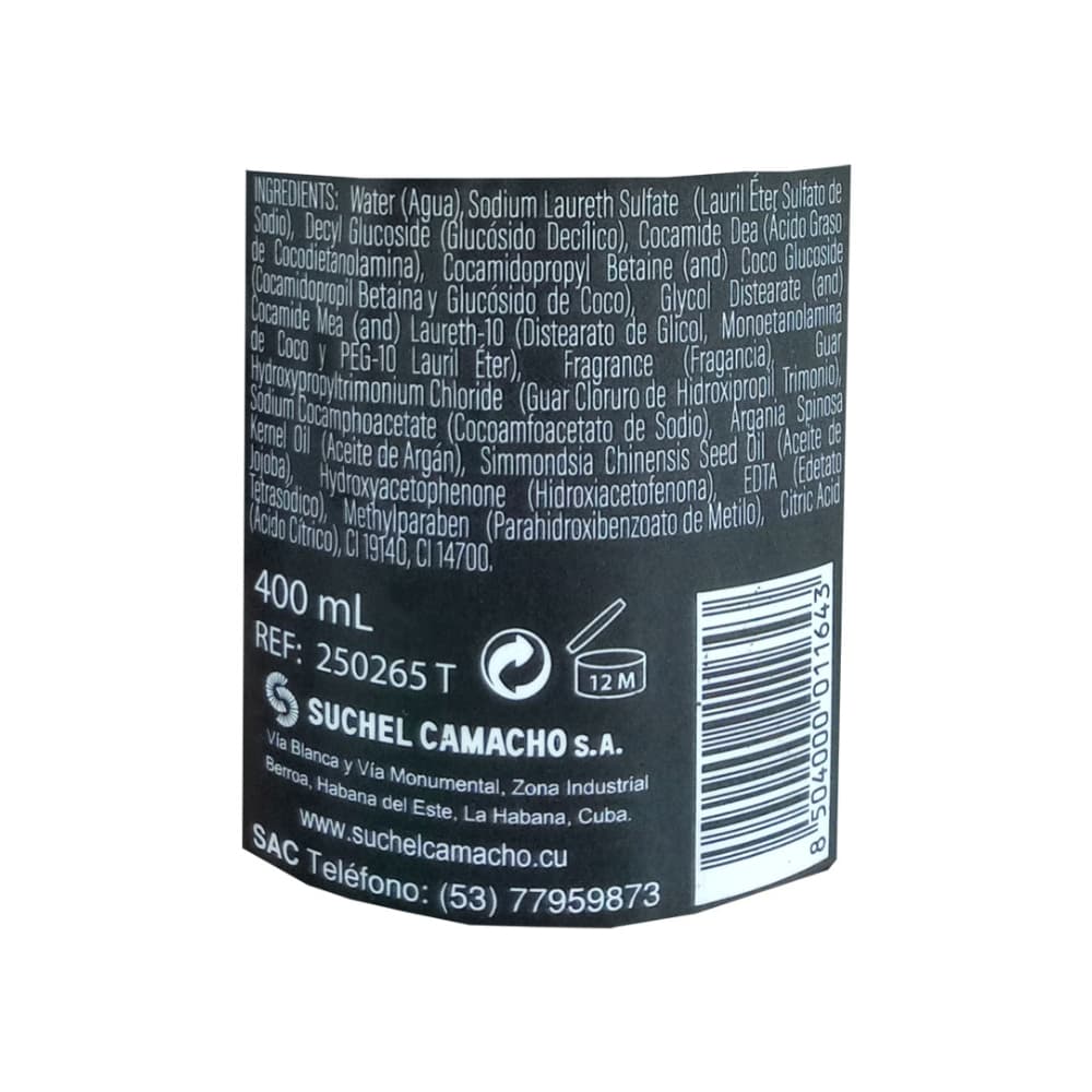 Champú sin sal con aceite de argán y jojoba Suchel Camacho (400 ml) - Miniatura 8