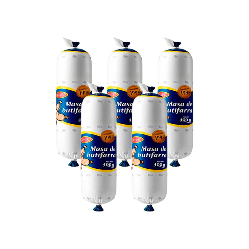 Masa de butifarra Bravo (5 x 400 g / 14.10 oz) - Imagen 1