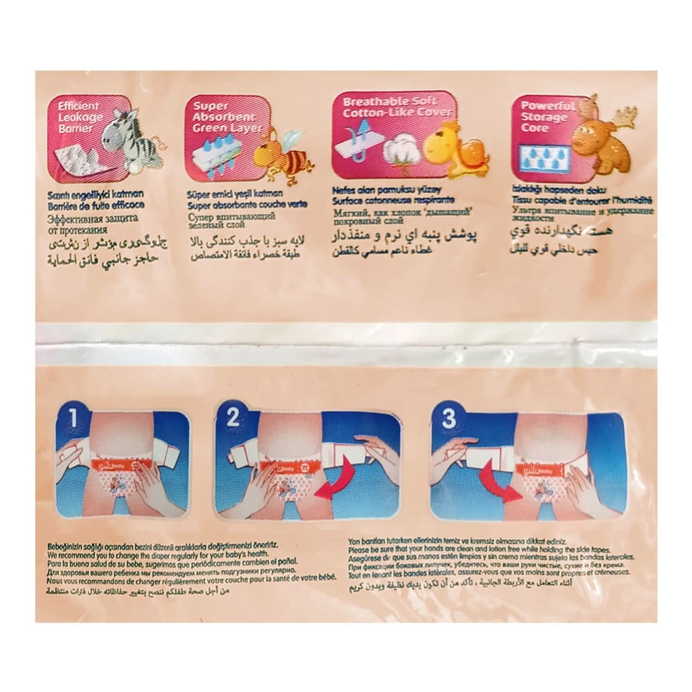 Pañales desechables - culeros - para bebé etapa 3 Midi Lulla Baby (20 x 8 U) - Miniatura 3