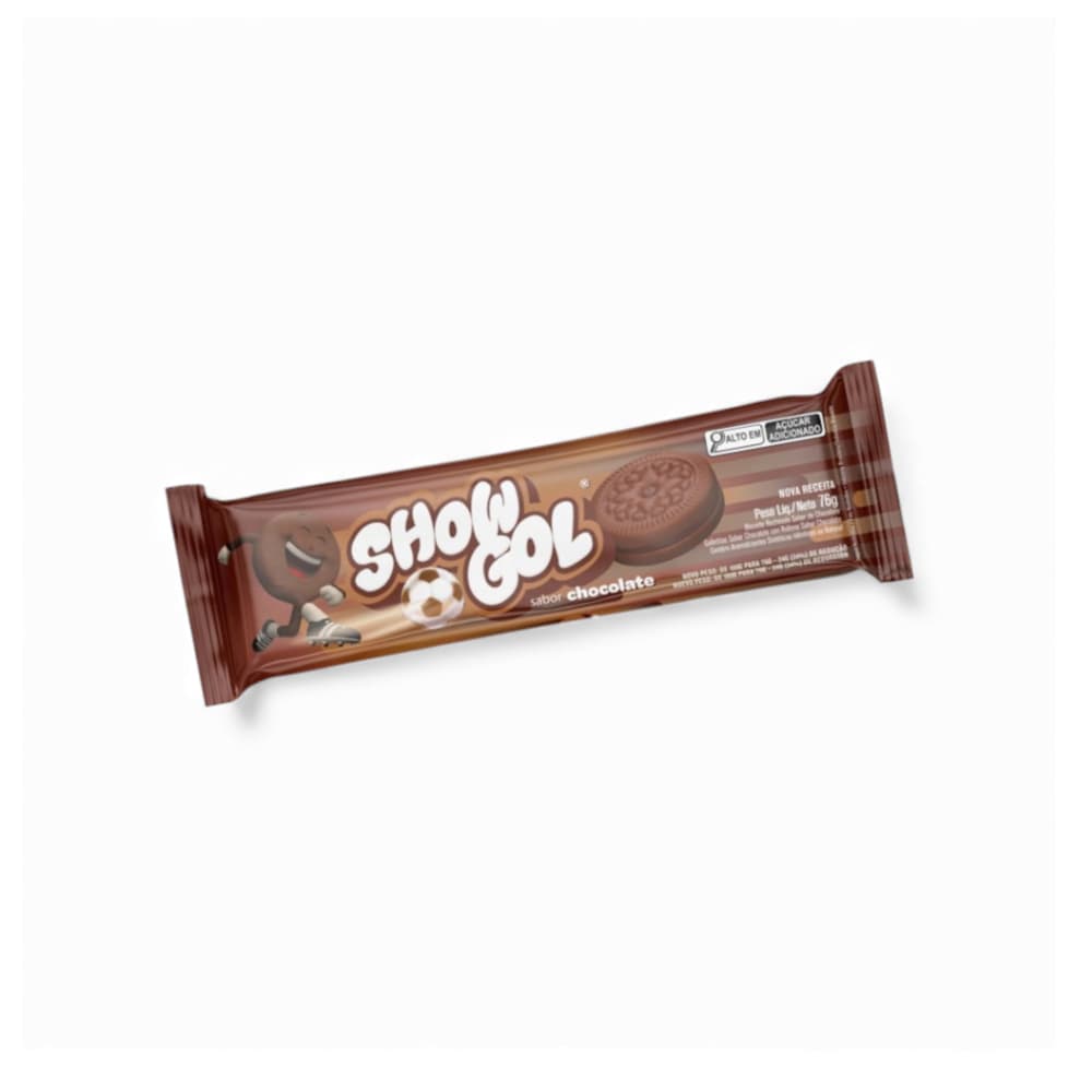 Galletas sabor chocolate rellenas con crema sabor a chocolate Show Gol (76 g / 2.68 oz) - Imagen 1