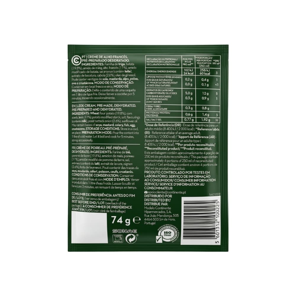 Crema de puerros Continente (74 g / 2.61 oz) - Miniatura 3