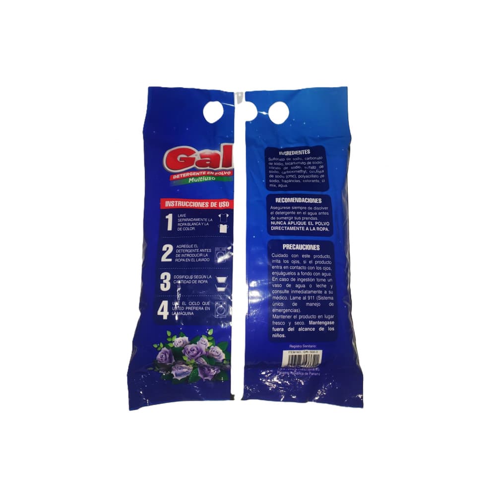 Detergente en polvo multiuso flores Gal (500 g / 1.1 lb) - Miniatura 3