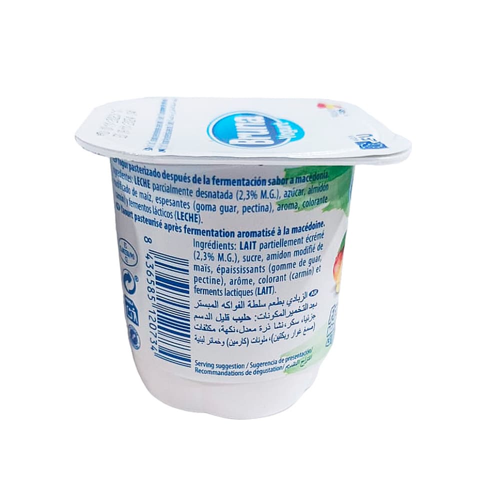 Yogurt pasteurizado sabor a macedonia Bruna (4 x 125 g / 4.41 oz) - Miniatura 3