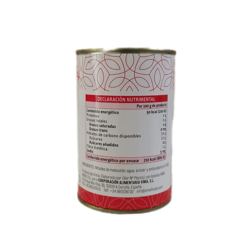 Melocotón en almibar Vima Foods (425 g / 14.99 oz) - Miniatura 4