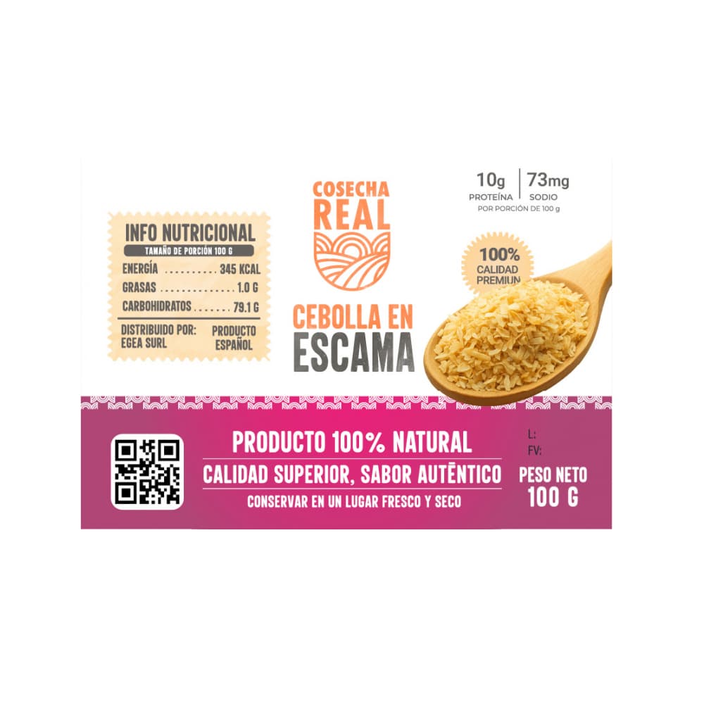 Cebolla en escamas Cosecha Real (100 g / 3.52 oz) - Miniatura 3