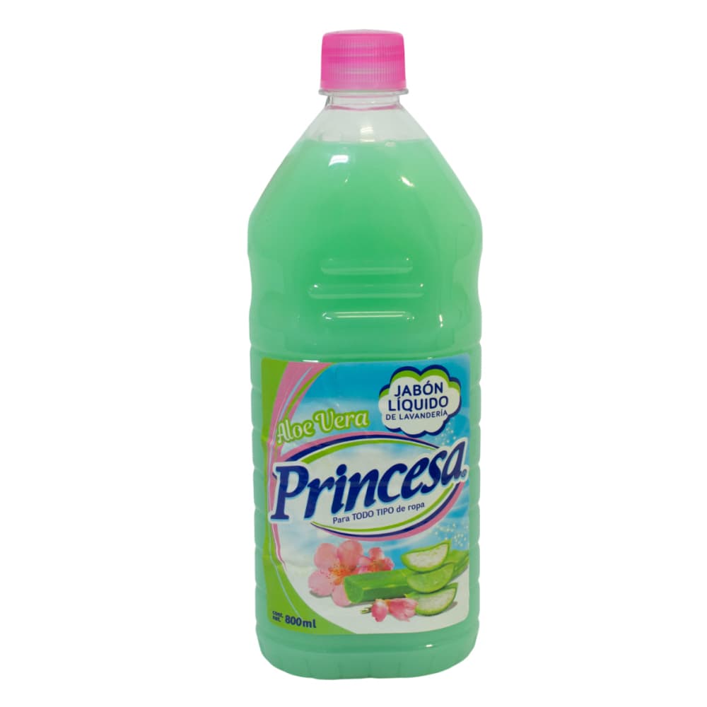 Jabón liquido de lavandería con aloe vera Princesa (800 ml) - Imagen 1