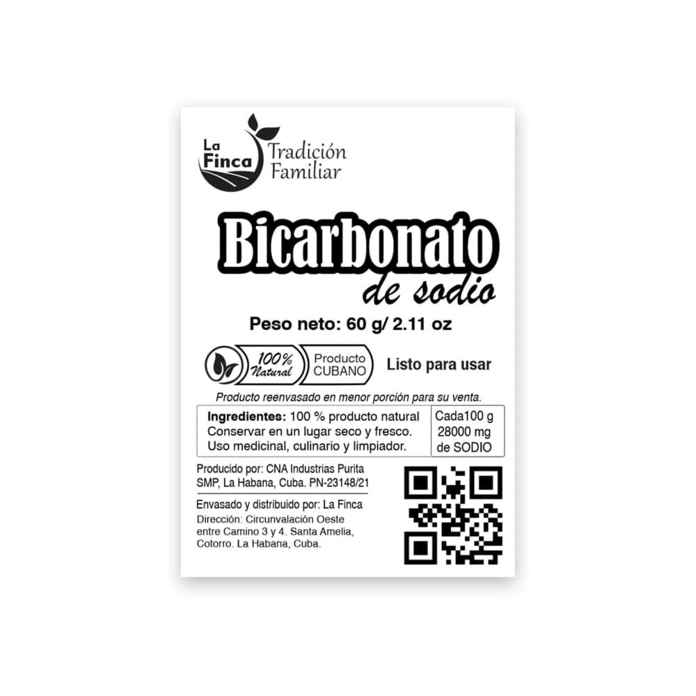 Bicarbonato de sodio La Finca (60 g / 2.11 oz) - Miniatura 2