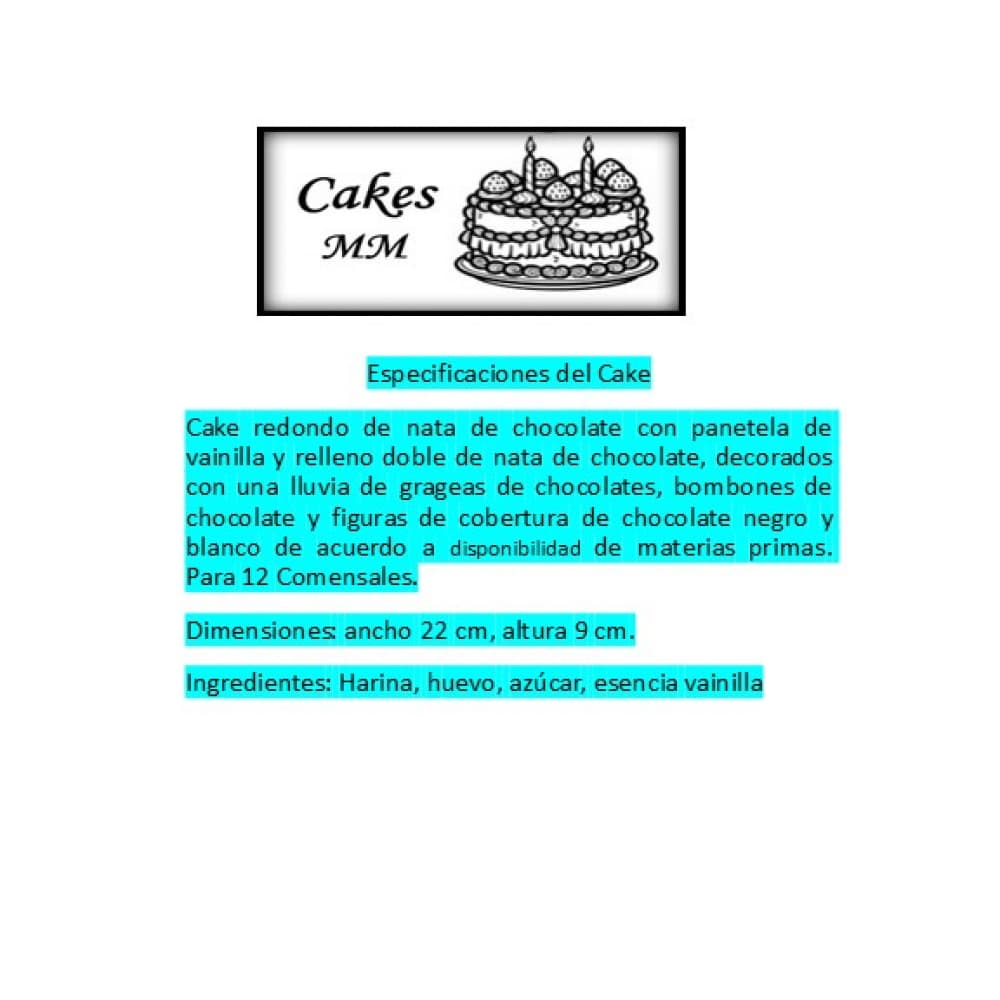 Cake chocolate y frutos secos Cakes MM (12 comensales) + helado de crema - Miniatura 4