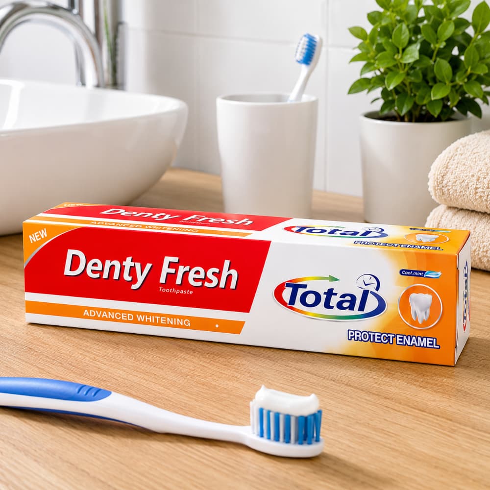 Pasta dental Denty Fresh Total (5 x 100 g / 3.5 oz) - Miniatura 2