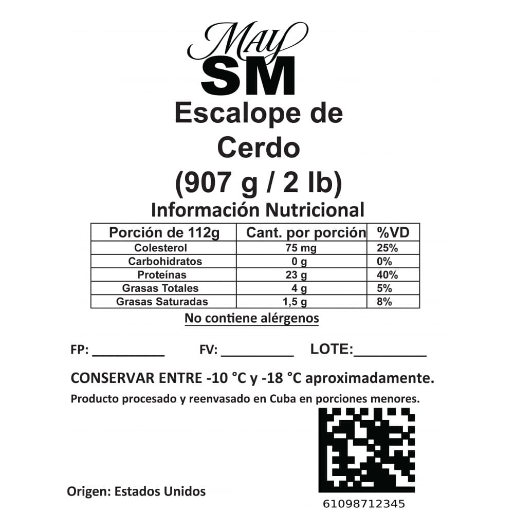 Escalope de cerdo May SM (907 g / 2 lb) - Miniatura 3
