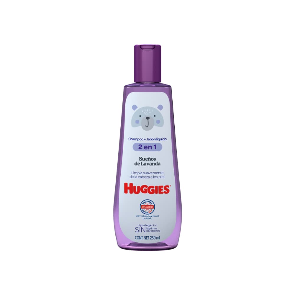 Champú y jabón líquido 2 en 1 Sueños de Lavanda Huggies (250 ml) - Miniatura 1