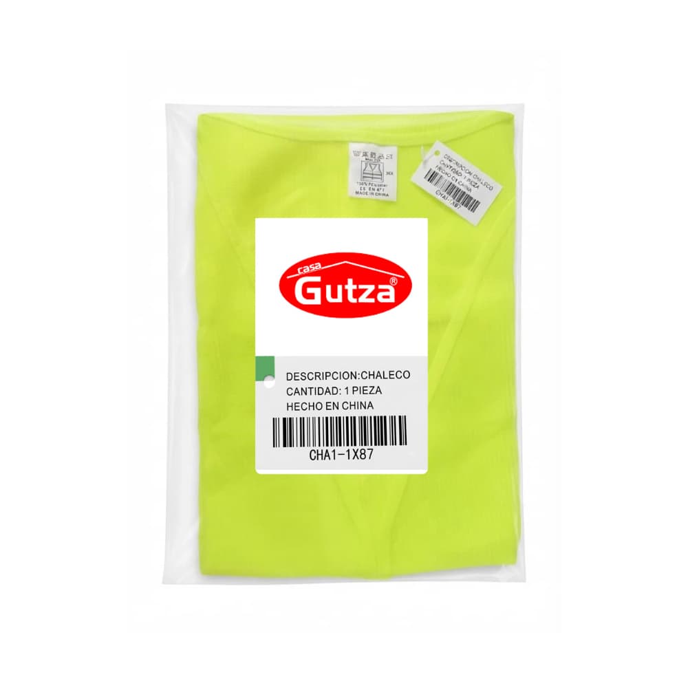 Chaleco reflectivo de emergencia amarillo Gutza (1 U) - Miniatura 2