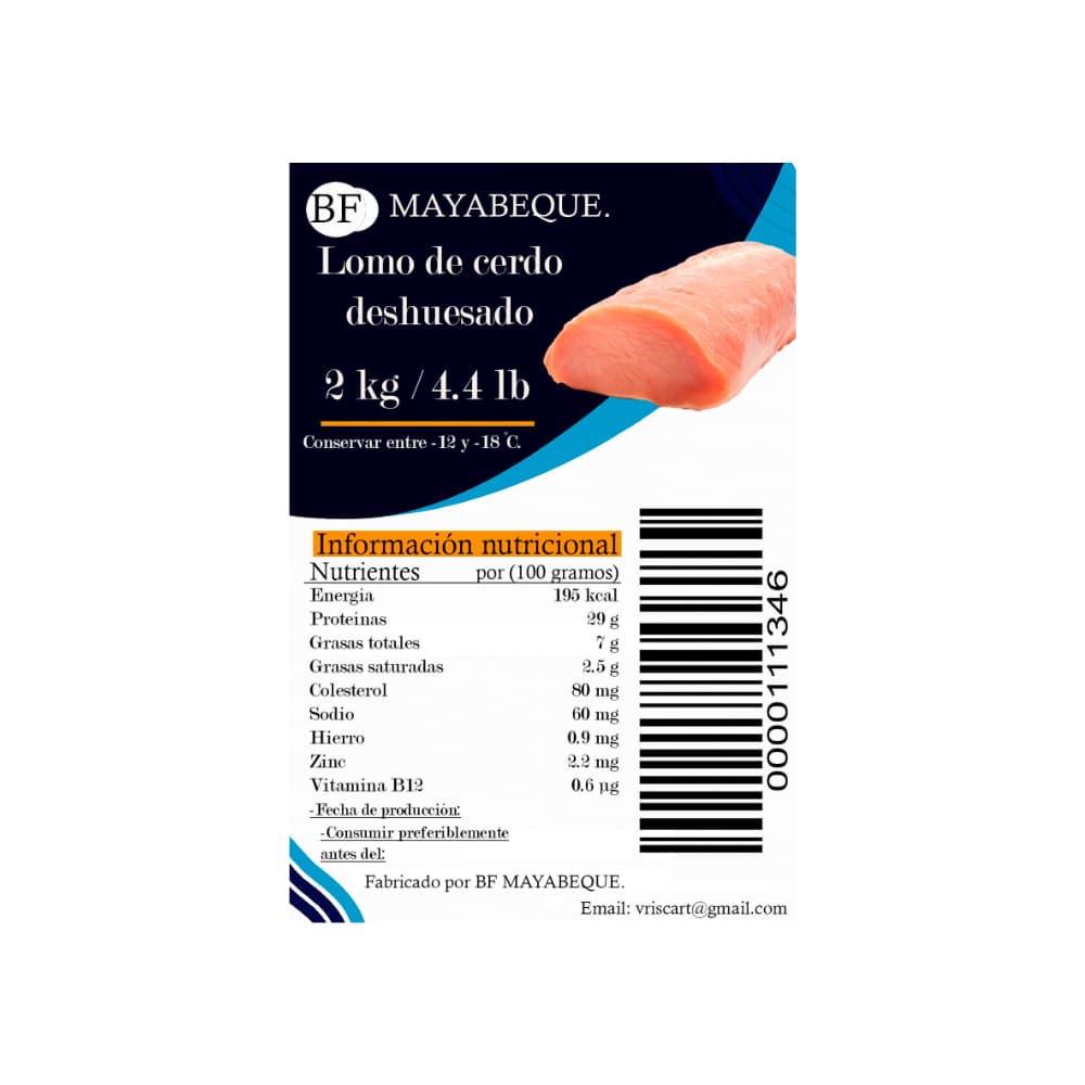 Lomo de cerdo deshuesado BF Mayabeque (2 kg / 4.4 lb) - Miniatura 4