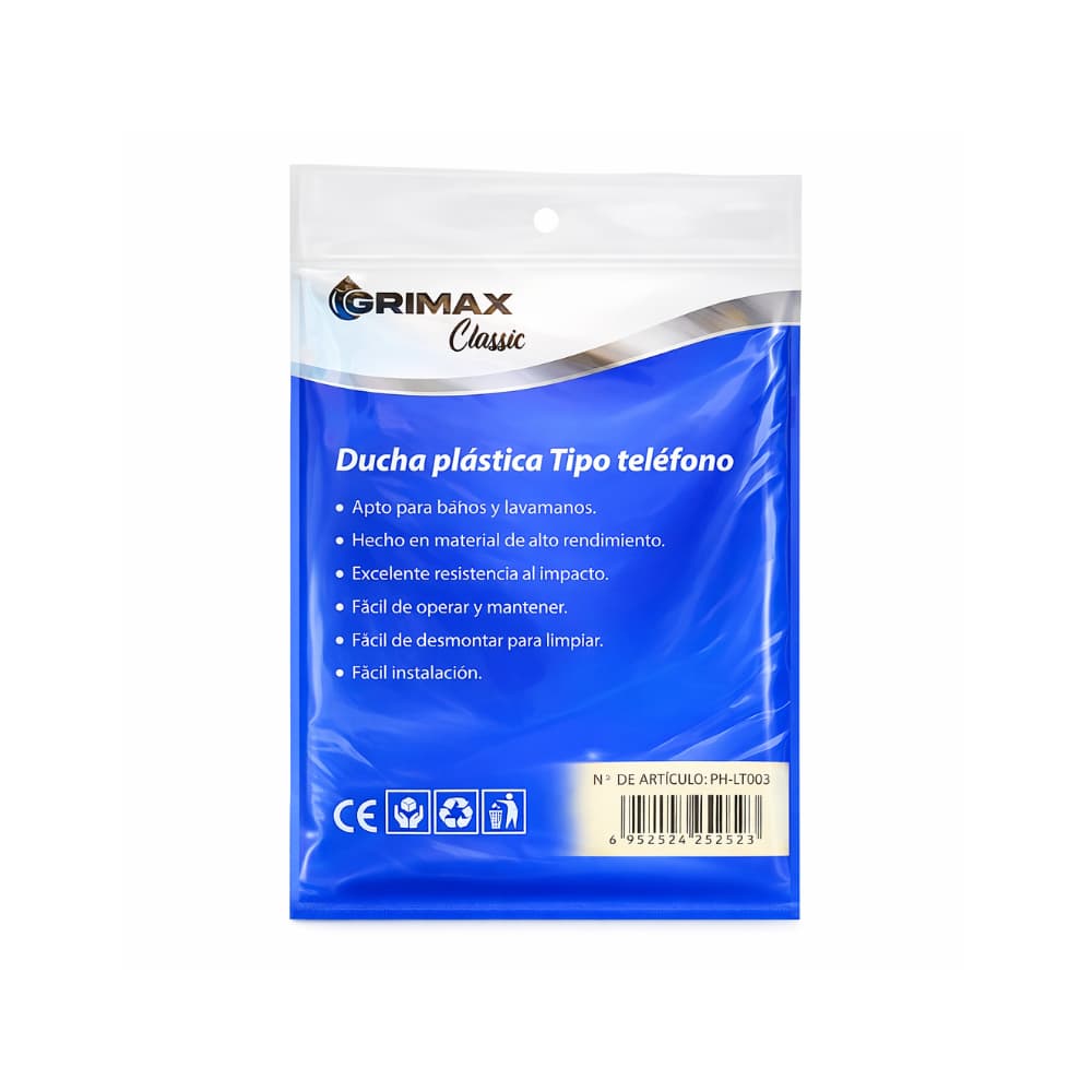 Ducha sanitaria de plástico tipo teléfono para baño Grimax Classic - Miniatura 10