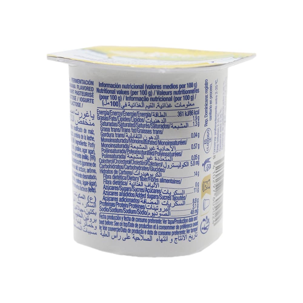 Yogur sabor plátano Asturiana (6 x 4 x 125 g / 4.4 oz) - Miniatura 3