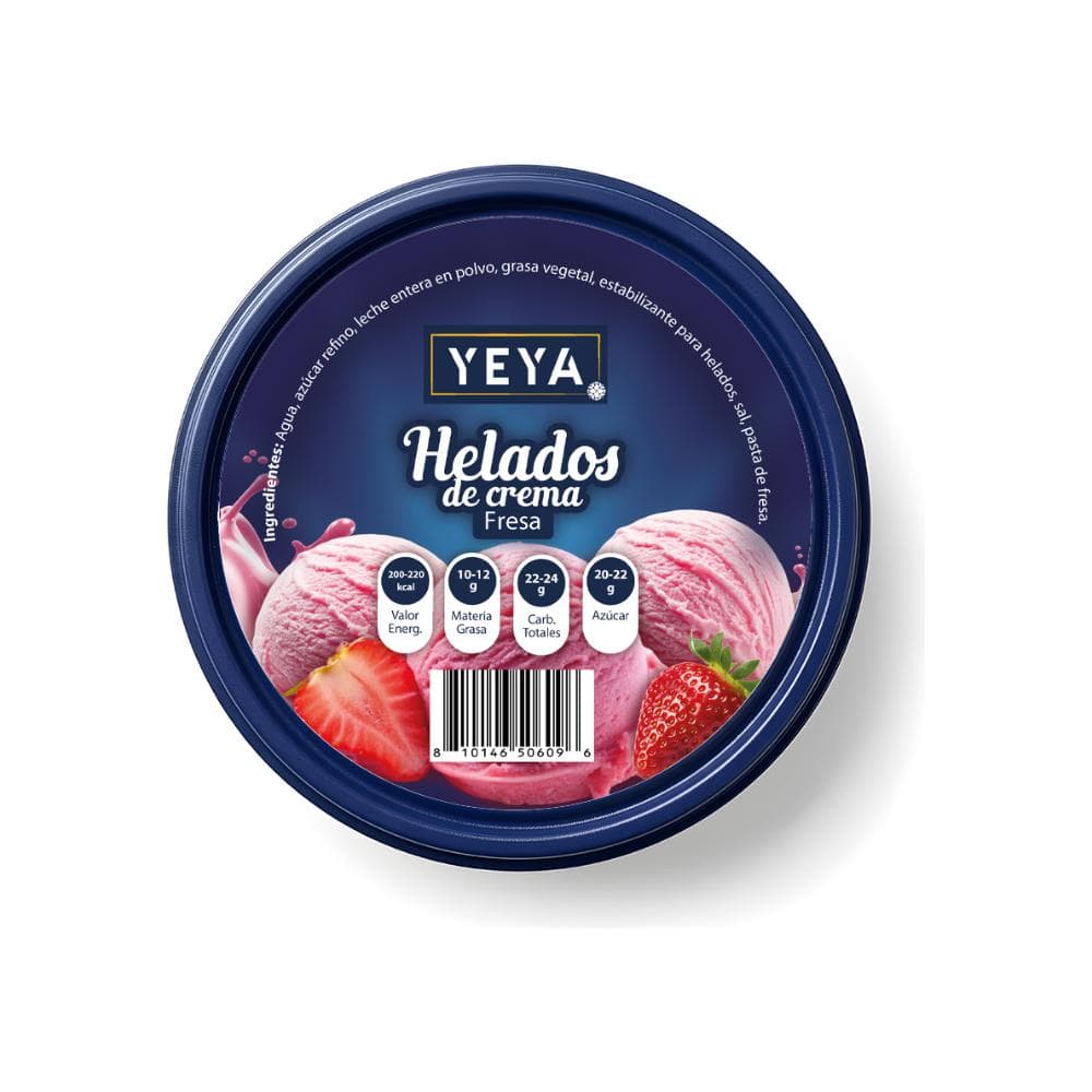 Helado de crema sabor a fresa YEYA (500 ml) - Miniatura 2