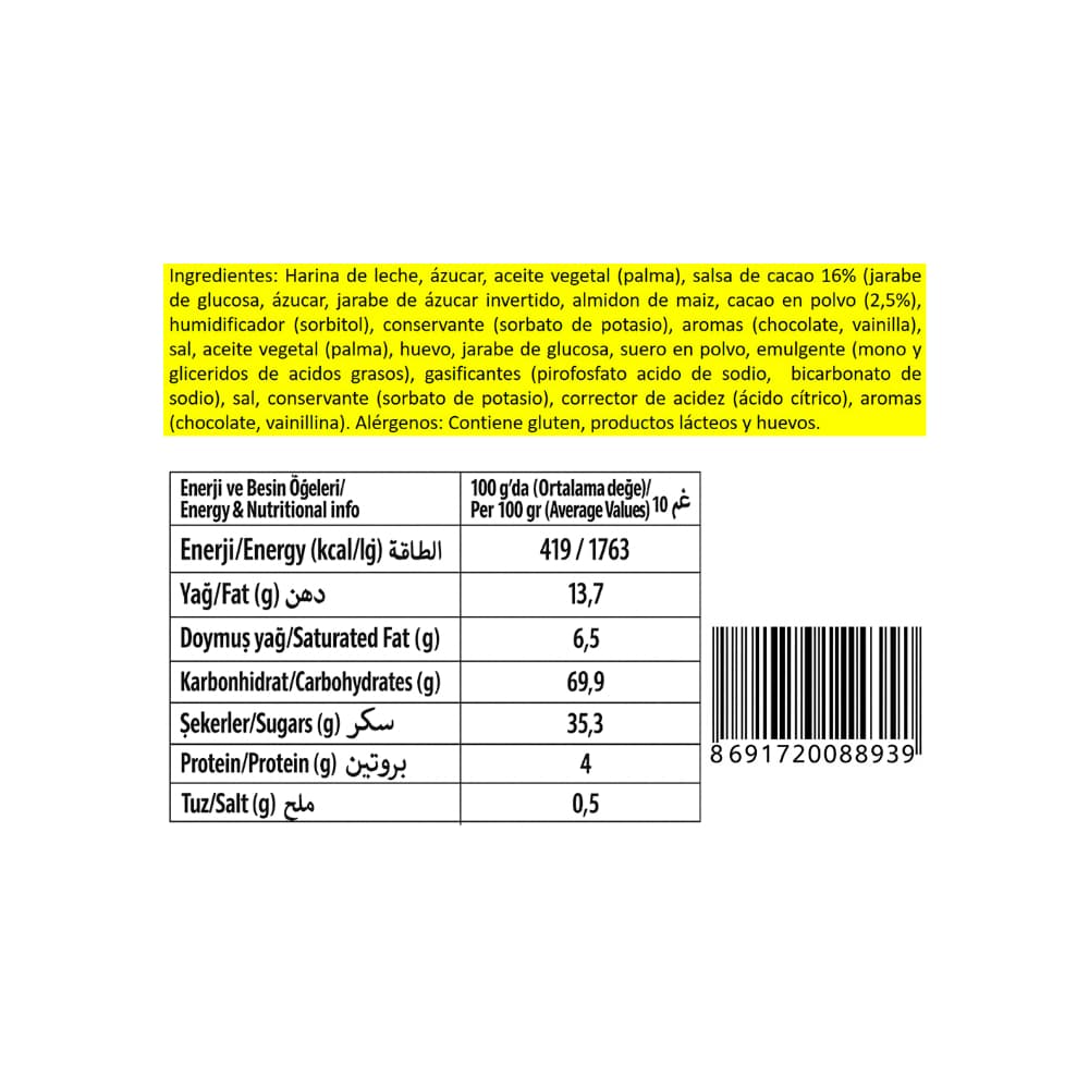 Pastel relleno con salsa de cacao Dulce (40 g / 1.41 oz) - Miniatura 3