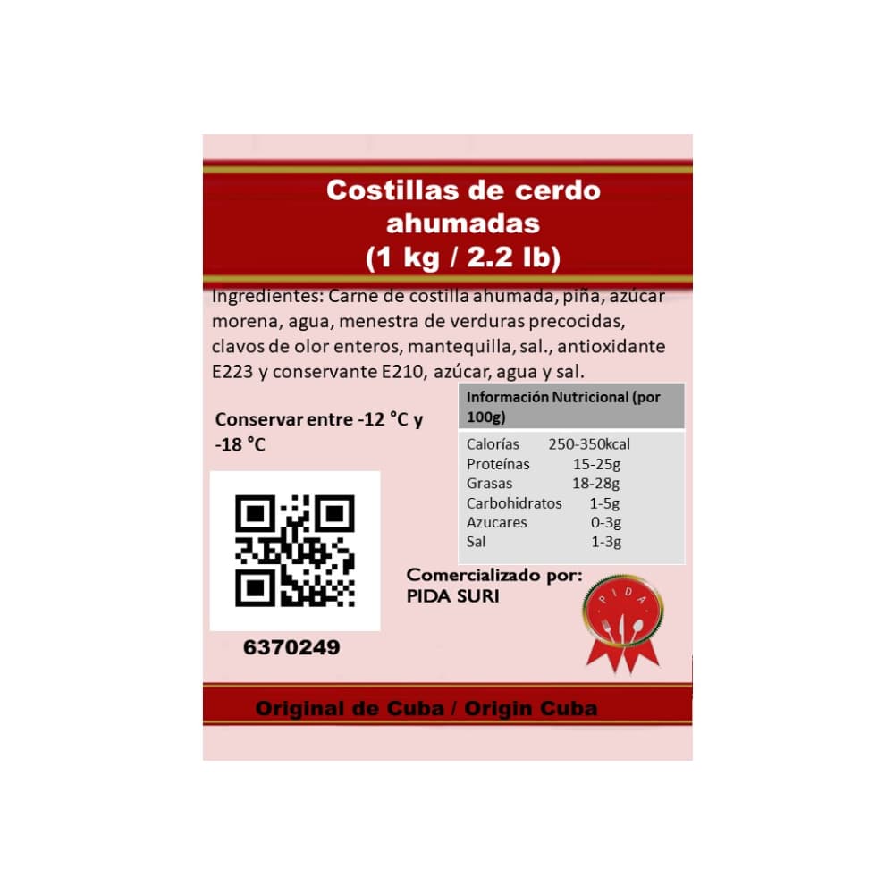 Costillas de cerdo ahumadas Pida (1 kg / 2.2 lb) - Miniatura 4