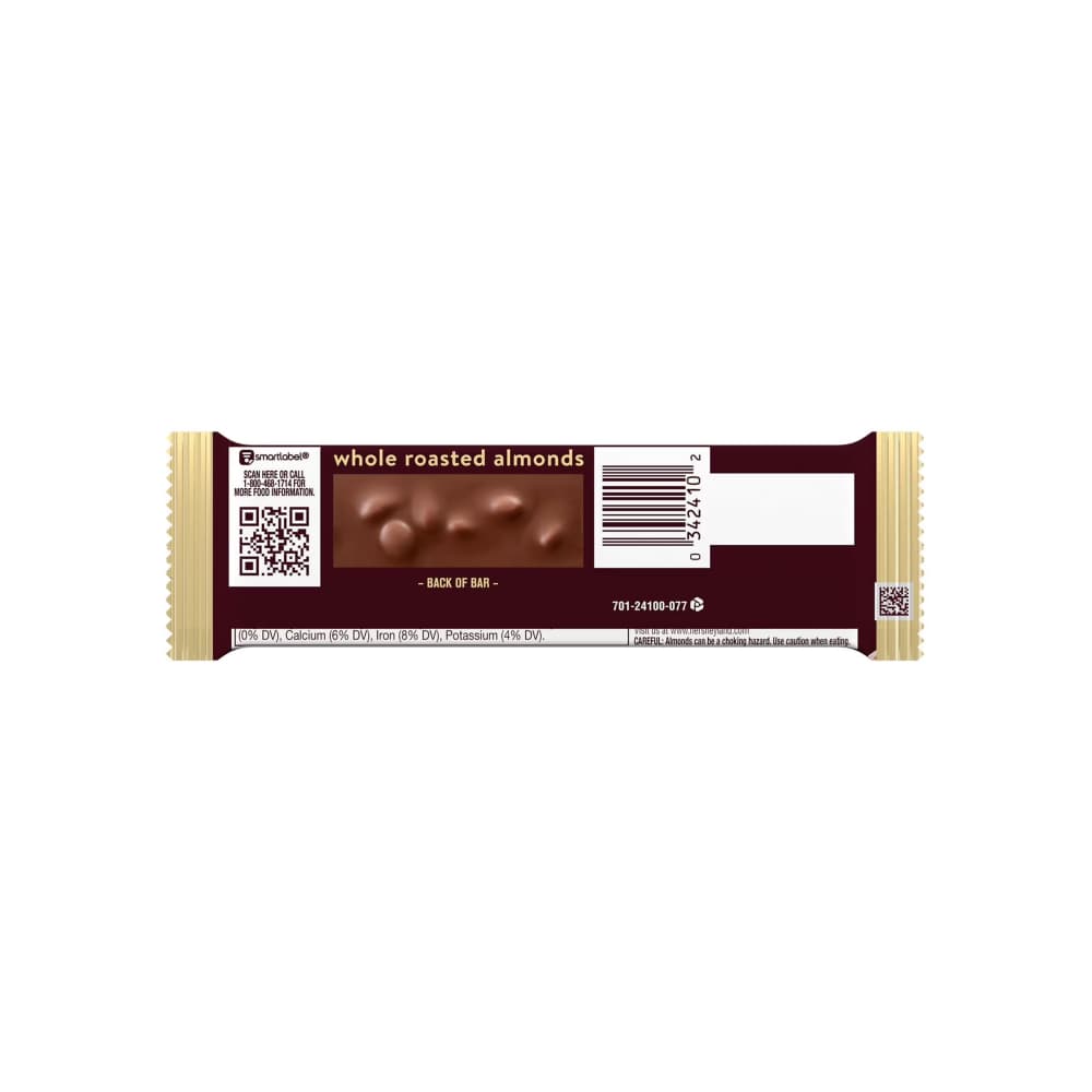 Barra de chocolate con leche y almendras Hershey's (41 g / 1.45 oz) - Miniatura 2