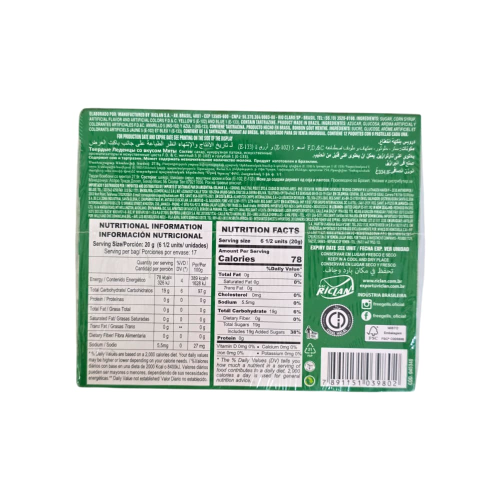 Caramelos duros sabor a menta y mentol Freegells (334.8 g / 11.80 oz) - Miniatura 3