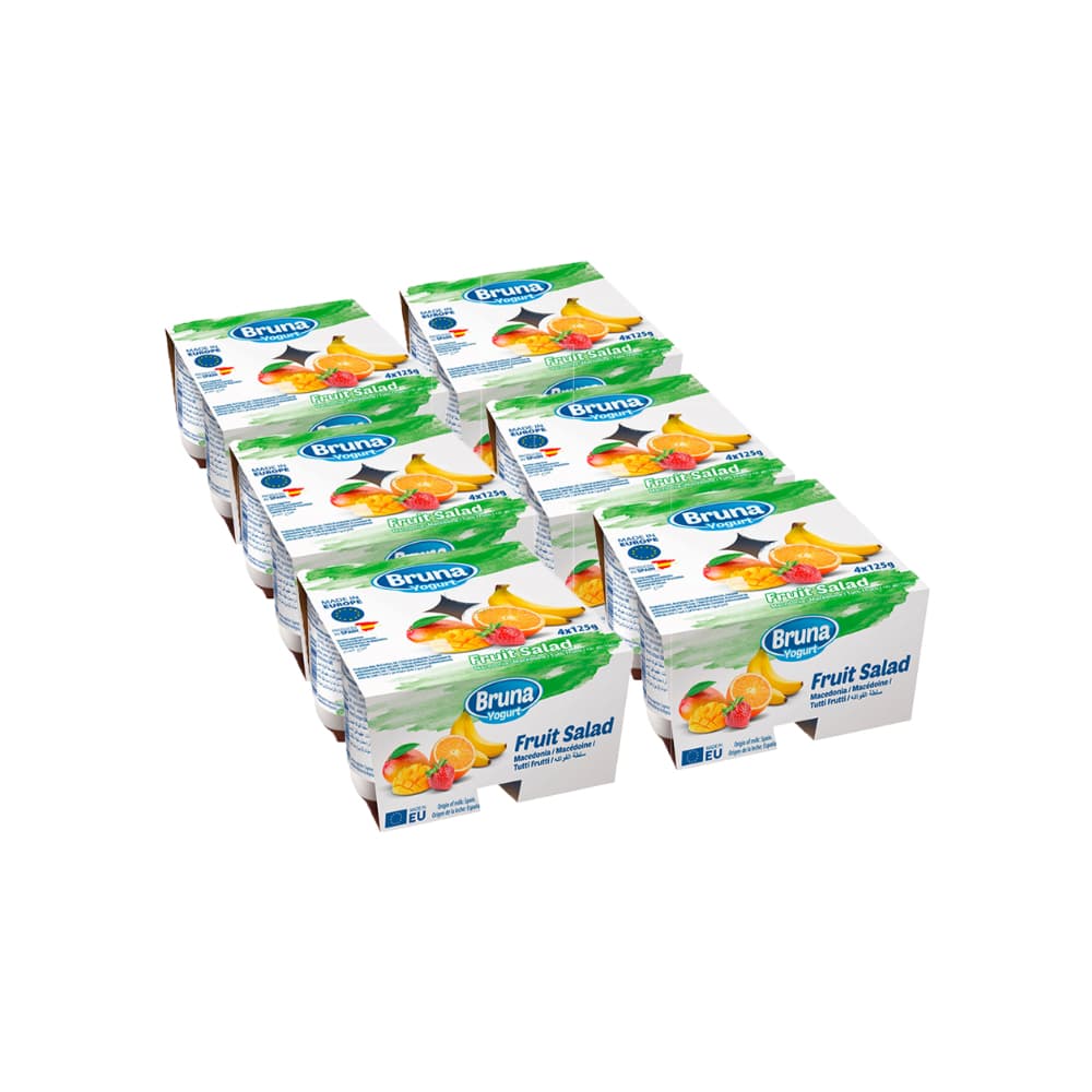 Yogurt pasteurizado sabor a macedonia (24 x 125 g / 4.41 oz) - Imagen 1