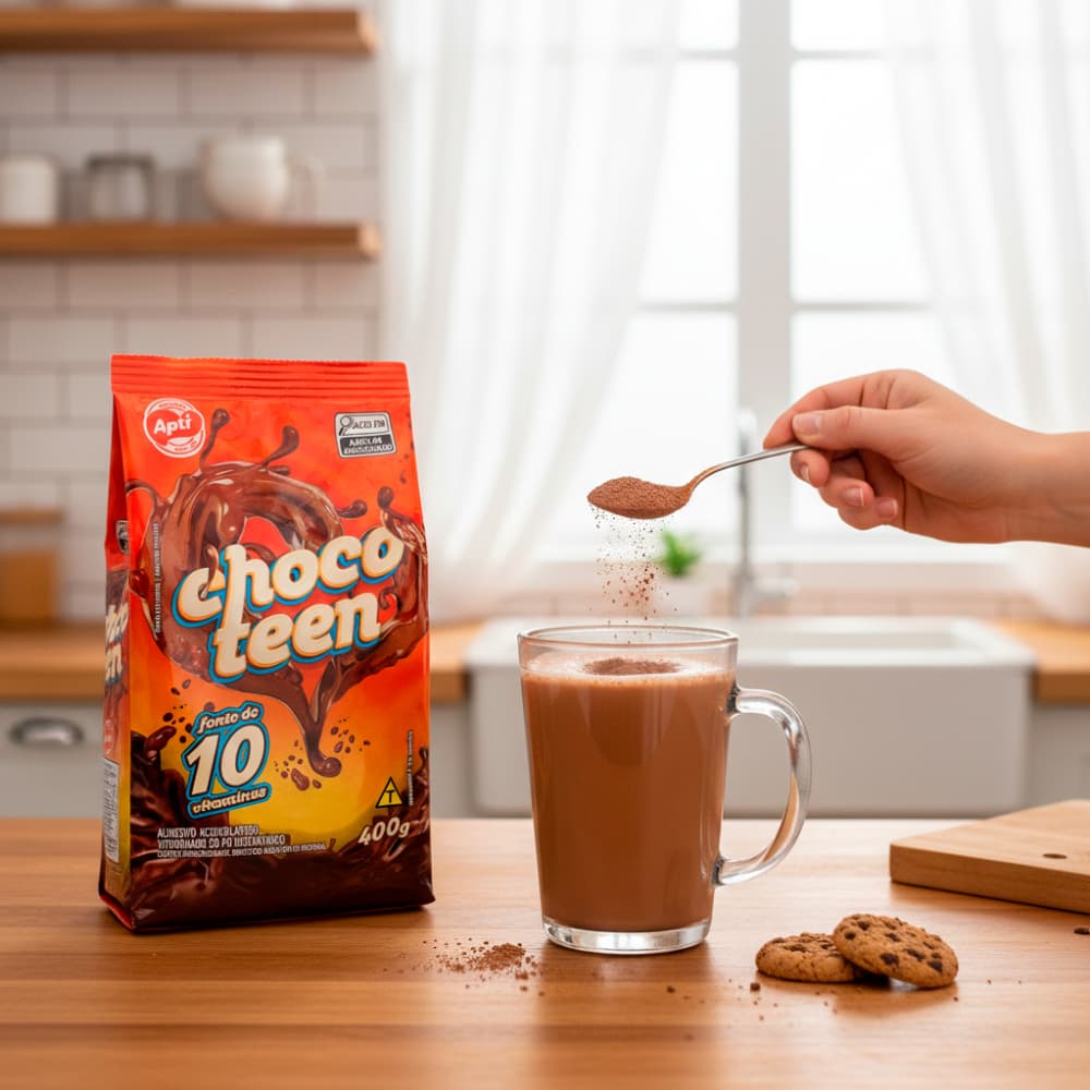 Chocolate en polvo instantáneo con vitaminas Apti (400 g / 14.1 oz) - Miniatura 4