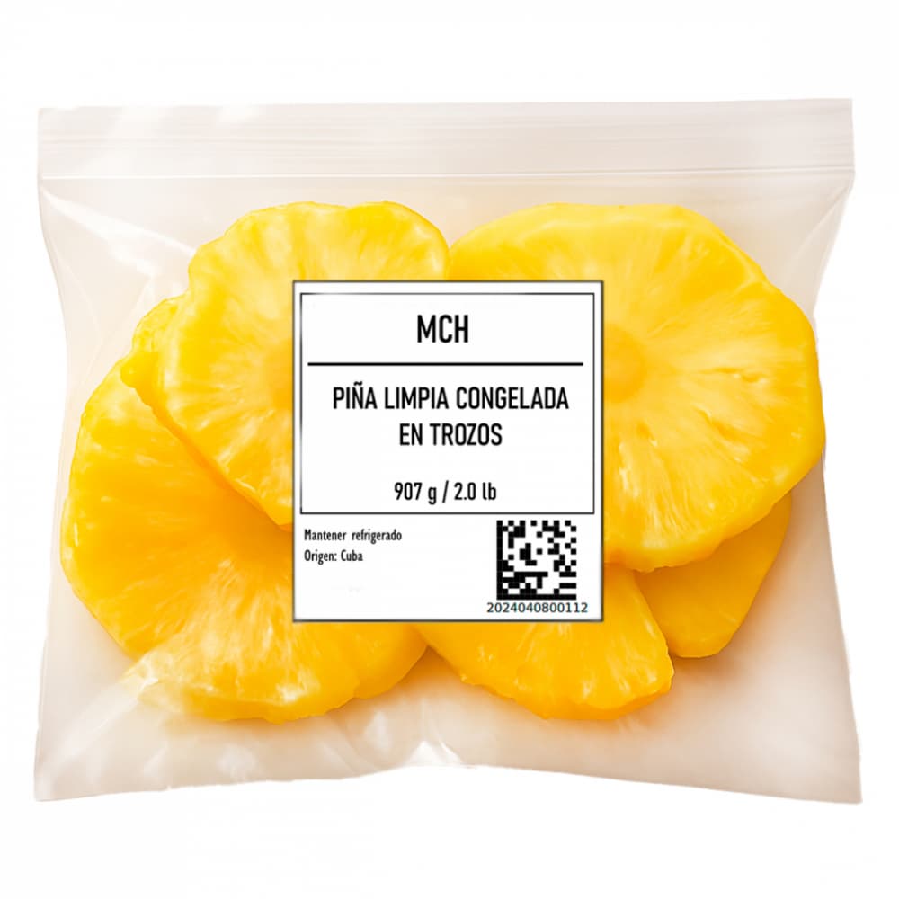 Piña limpia congelada en trozos MCH (907 g / 2 lb) - Miniatura 2