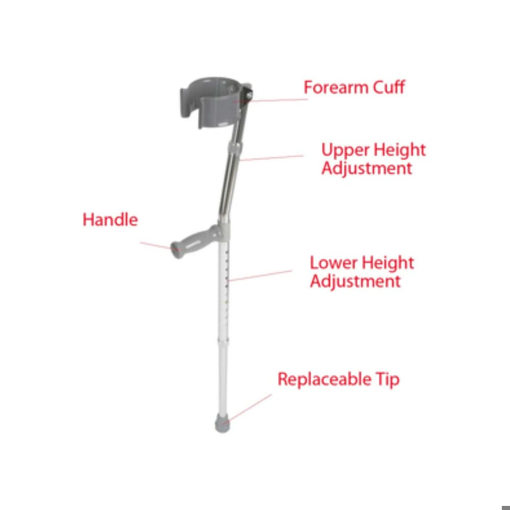 Muletas de antebrazo juveniles Medline - Miniatura 3