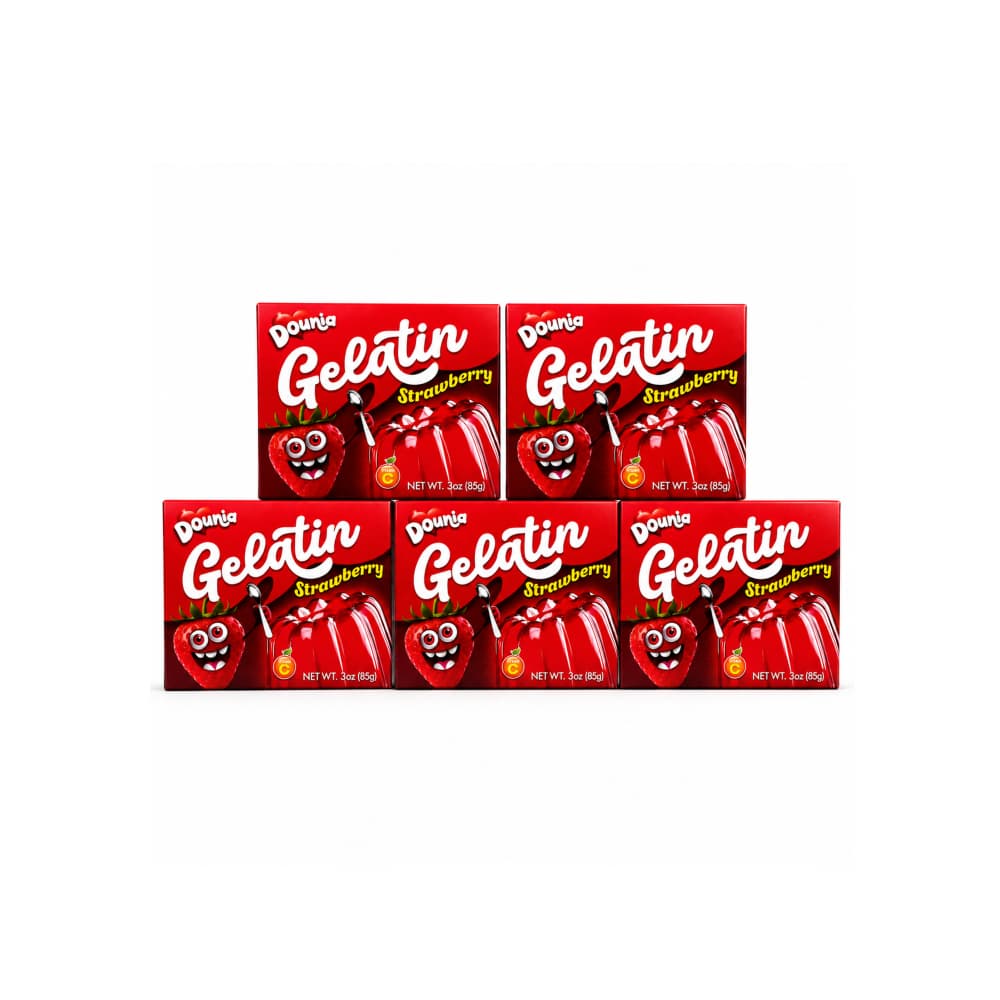 Gelatina con sabor a fresa Dounia (5 x 85 g / 3 oz) - Miniatura 1