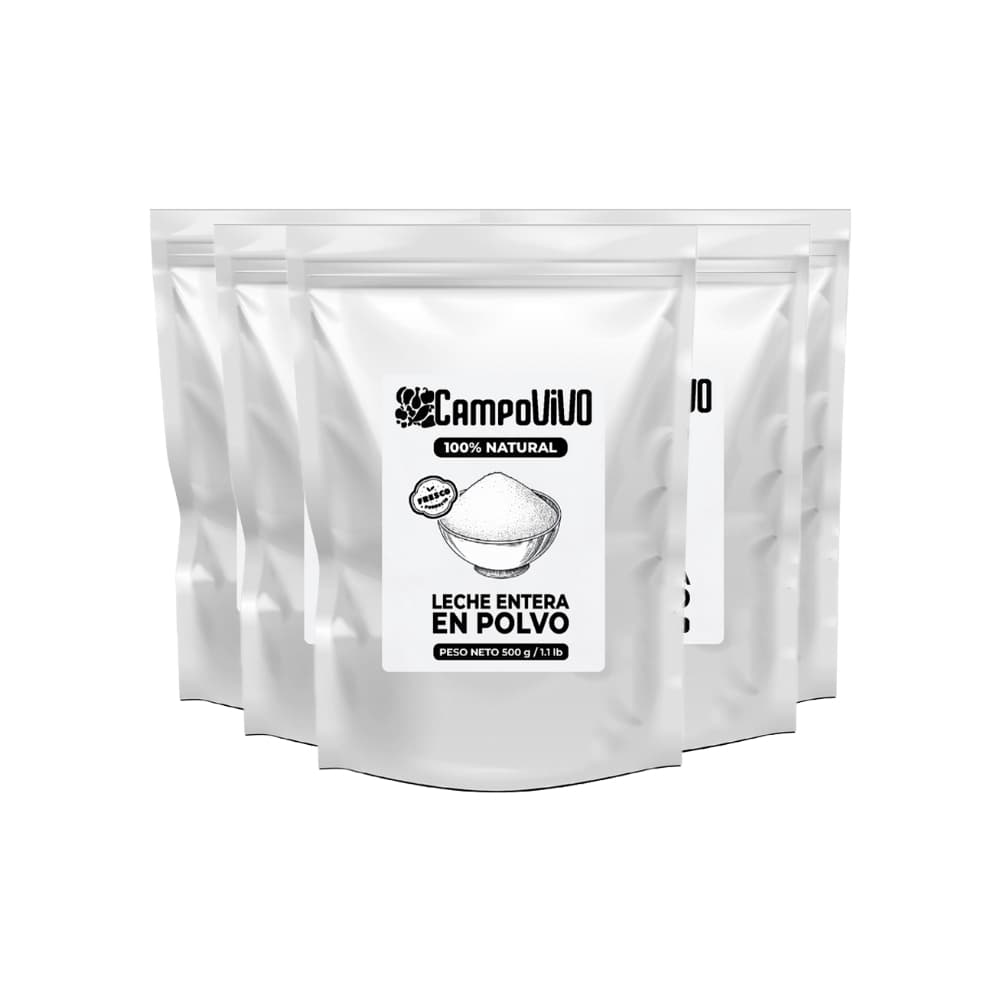 Leche entera en polvo Campo Vivo (5 x 500 g / 1.1 lb) - Miniatura 1