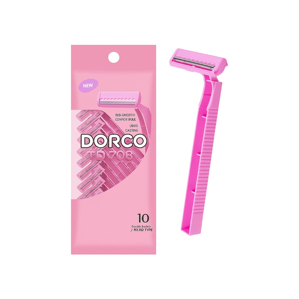 Máquinas de afeitar desechables de doble navaja para mujer TD708 Dorco (10 U) - Imagen 1