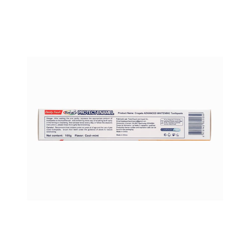 Pasta dental Denty Fresh Total (100 g / 3.5 oz) - Miniatura 4