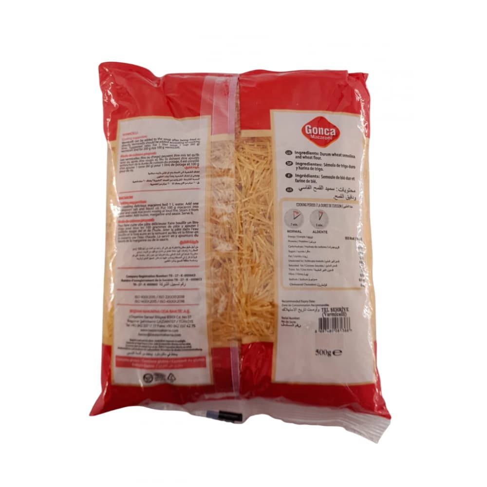 Pastas cortas -Fideos Vermicelli- Gonca (500 g / 1.1 lb) - Miniatura 2