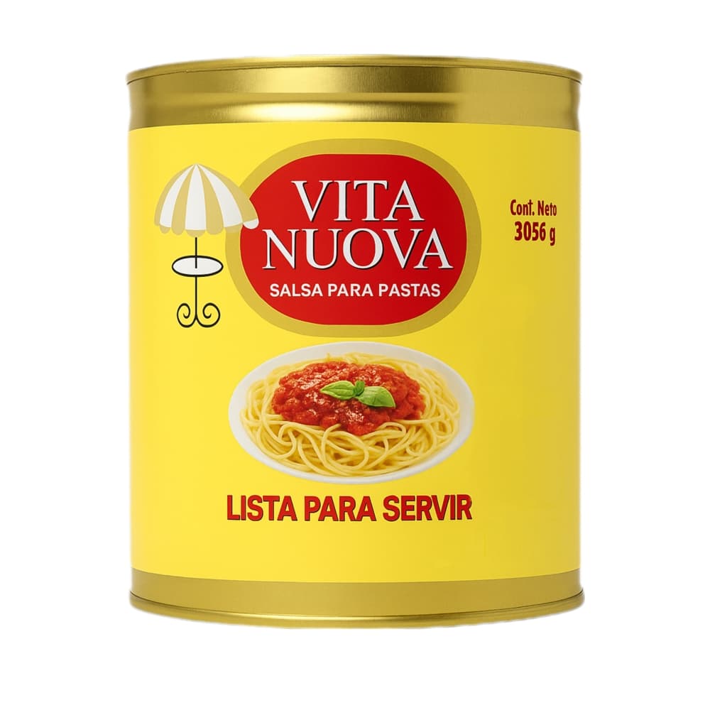 Salsa de tomate para pastas Vita Nuova (3 kg / 6.73 lb) - Imagen 1