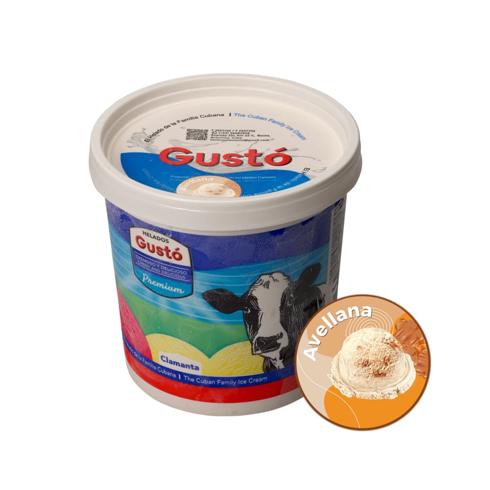 Helado Premium de avellana Gustó (1 L) - Imagen 1
