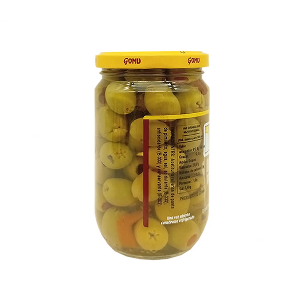 Aceitunas verdes rellenas de pasta de pimiento Gomu (300 g / 10.58 oz) - Miniatura 2